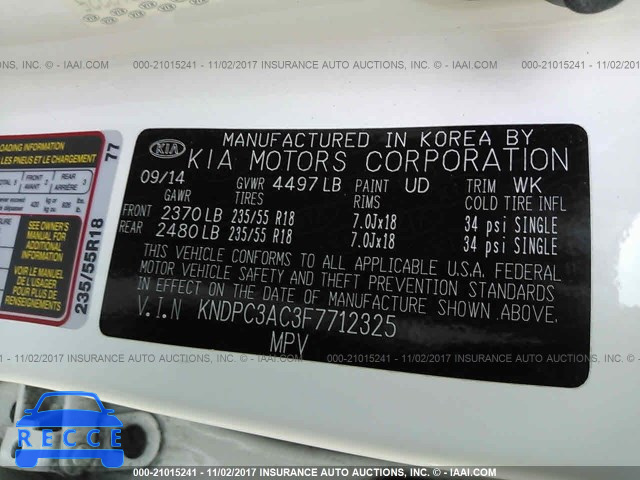 2015 KIA Sportage EX KNDPC3AC3F7712325 image 8