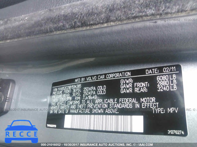 2011 Volvo XC90 3.2 YV4952CZ9B1594385 Bild 8