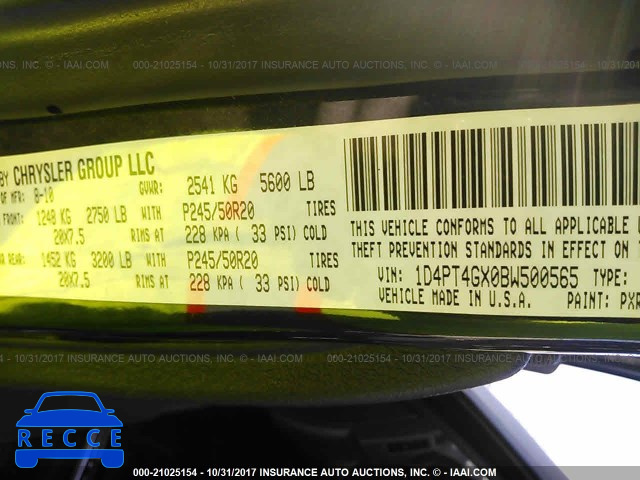2011 Dodge Nitro HEAT 1D4PT4GX0BW500565 зображення 8