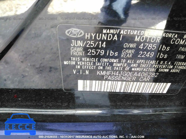 2014 Hyundai Azera GLS/LIMITED KMHFH4JG0EA406282 зображення 8