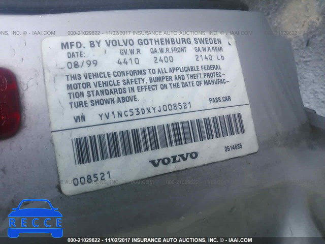 2000 Volvo C70 TURBO YV1NC53DXYJ008521 image 8