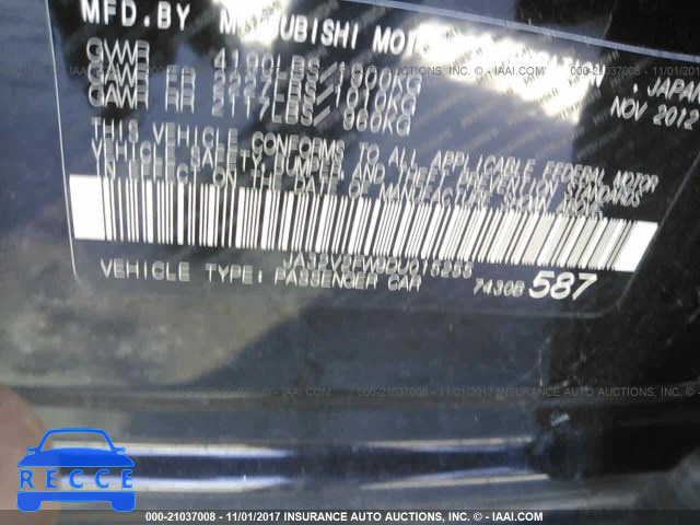 2013 Mitsubishi Lancer SE JA32V2FW9DU015255 image 8