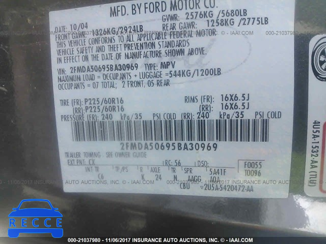 2005 Ford Freestar S 2FMDA50695BA30969 image 8