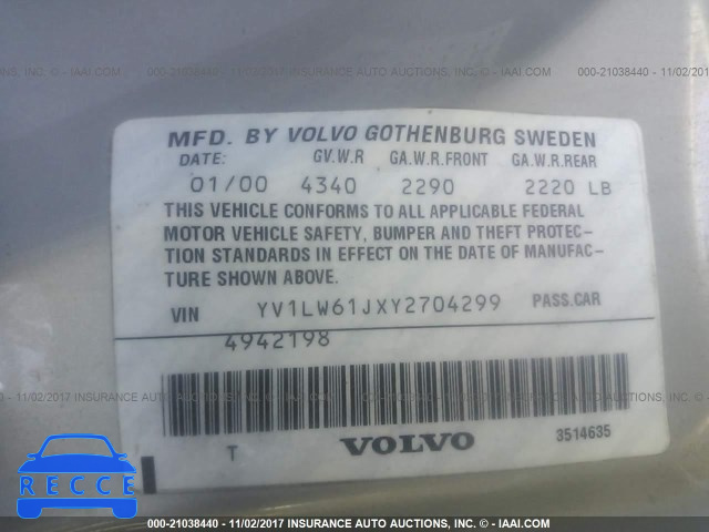2000 Volvo V70 SE YV1LW61JXY2704299 image 8