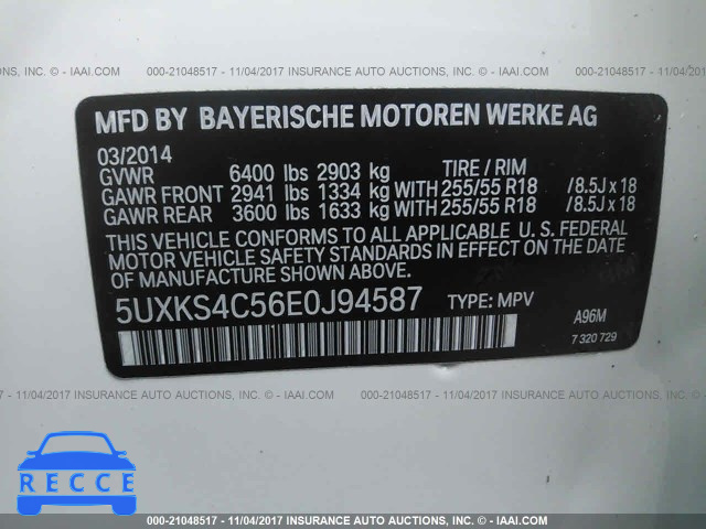 2014 BMW X5 XDRIVE35D 5UXKS4C56E0J94587 image 8