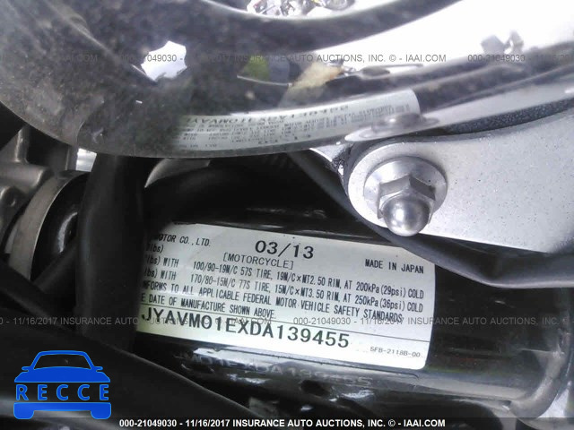 2013 Yamaha XVS650 JYAVM01EXDA139455 image 9