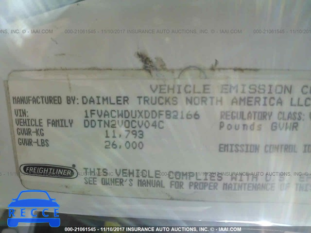 2013 FREIGHTLINER M2 106 MEDIUM DUTY 1FVACWDUXDDFB2166 image 9