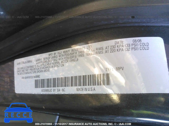 2007 Subaru B9 Tribeca 3.0 H6/3.0 H6 LIMITED 4S4WX82D574408982 image 8
