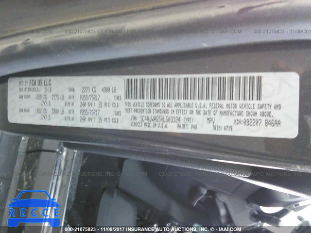 2017 JEEP WRANGLER SPORT 1C4AJWAG5HL503324 image 8