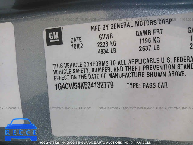 2003 Buick Park Avenue 1G4CW54K534132779 image 8
