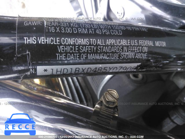 2005 Harley-davidson FLSTFI 1HD1BXD485Y079087 зображення 9