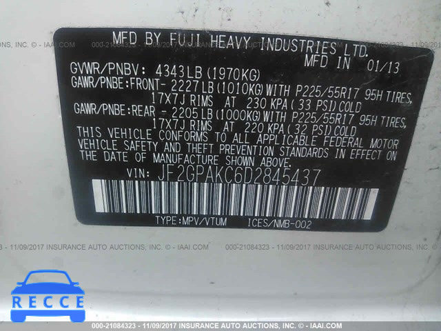 2013 Subaru Xv Crosstrek 2.0 LIMITED JF2GPAKC6D2845437 image 8