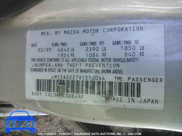 1999 Mazda Millenia S JM1TA2227X1513044 зображення 8