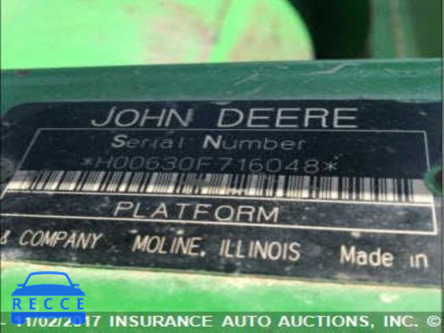 2006 JOHN DEERE 630F - NO CART H00630F716048 зображення 7