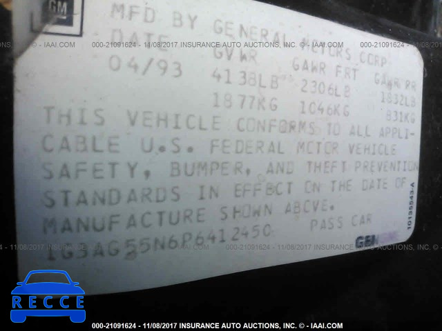 1993 Oldsmobile Cutlass Ciera S 1G3AG55N6P6412450 image 8