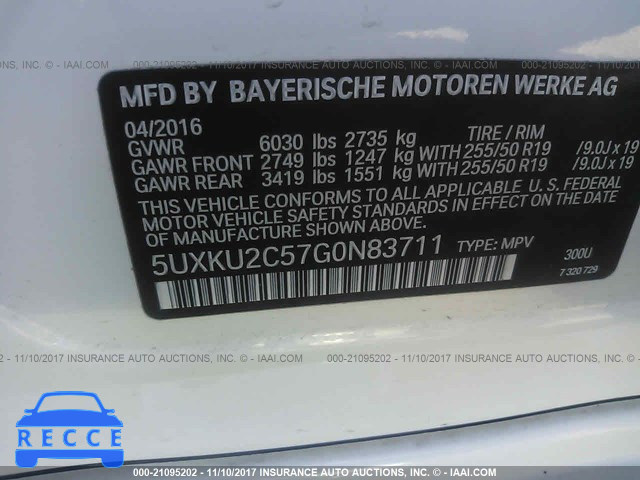 2016 BMW X6 XDRIVE35I 5UXKU2C57G0N83711 image 8