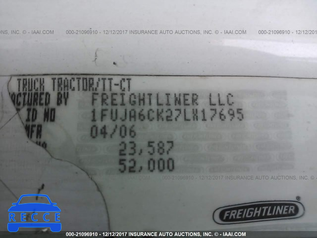 2007 FREIGHTLINER COLUMBIA COLUMBIA 1FUJA6CK27LX17695 image 9
