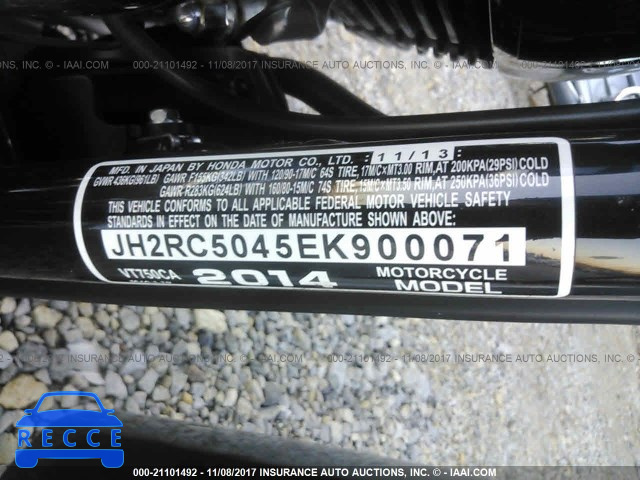 2014 Honda VT750 CA JH2RC5045EK900071 зображення 9