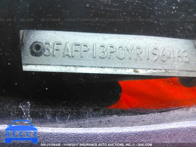 2000 Ford Escort 3FAFP13P0YR196463 зображення 8
