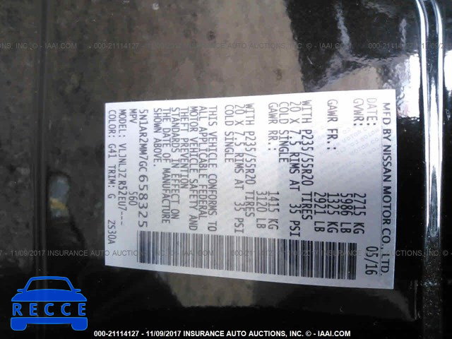 2016 Nissan Pathfinder S/SV/SL/PLATINUM 5N1AR2MM7GC658325 image 8