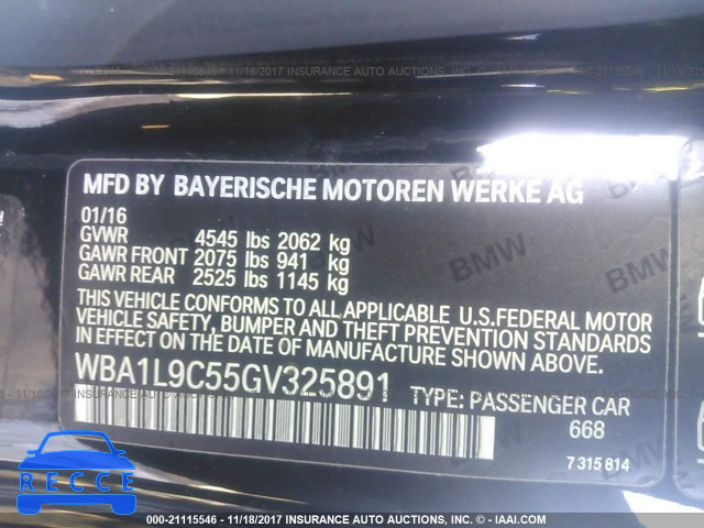 2016 BMW 228 XI/SULEV WBA1L9C55GV325891 зображення 8