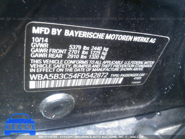 2015 BMW 535 XI WBA5B3C54FD542872 image 8