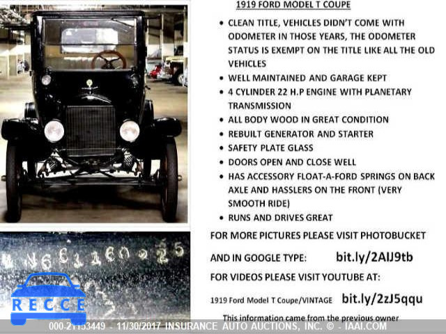 1919 FORD COUPE WN661160525 image 6