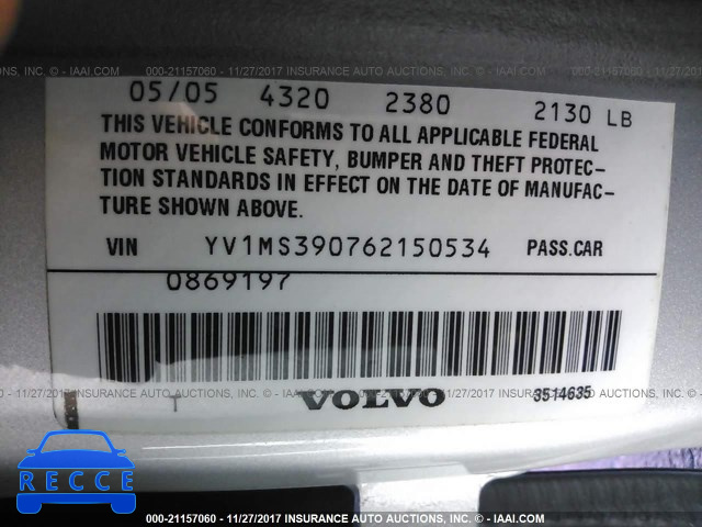 2006 Volvo S40 2.4I YV1MS390762150534 image 8