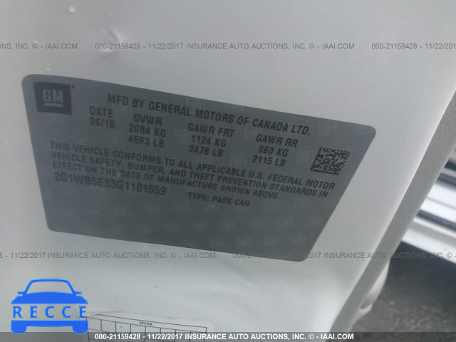 2016 Chevrolet Impala Limited LT 2G1WB5E33G1101559 image 8