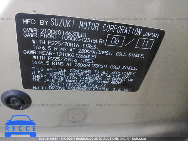 2012 Suzuki Grand Vitara PREMIUM JS3TE0D29C4100073 image 8