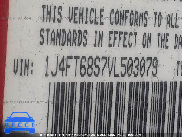 1997 Jeep Cherokee SPORT 1J4FT68S7VL503079 image 7
