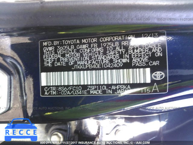 2014 Scion XD JTKKUPB40E1042409 image 8