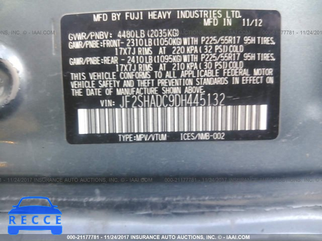 2013 Subaru Forester 2.5X PREMIUM JF2SHADC9DH445132 image 8