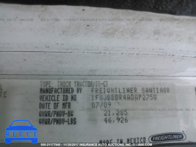 2010 FREIGHTLINER ST120 ST120 1FUJBBDR4ADAP2750 image 9