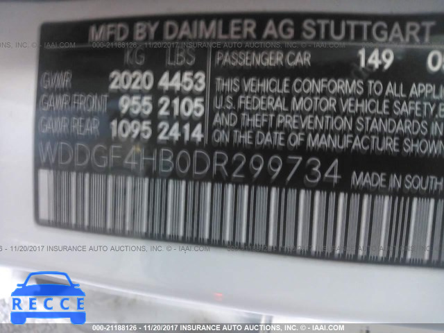 2013 Mercedes-benz C 250 WDDGF4HB0DR299734 image 8