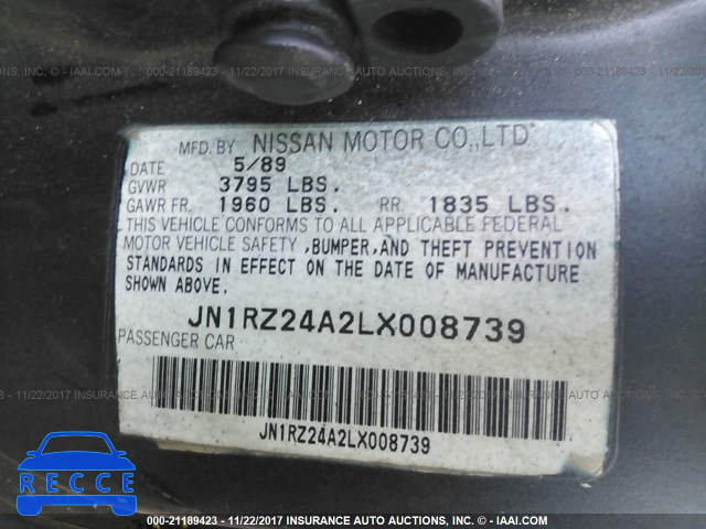 1990 Nissan 300ZX JN1RZ24A2LX008739 image 8