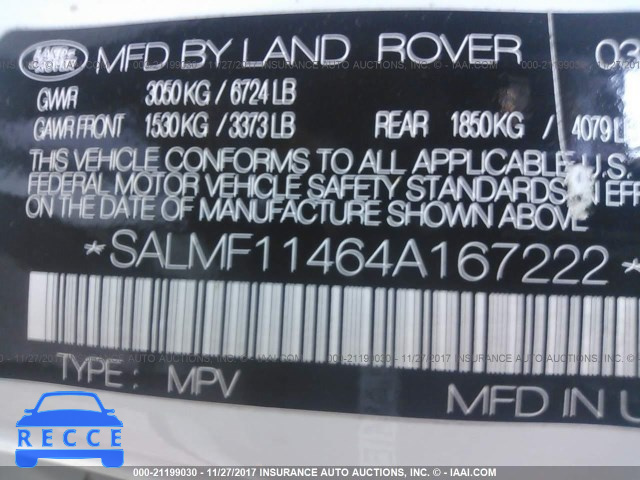 2004 Land Rover Range Rover HSE SALMF11464A167222 зображення 8