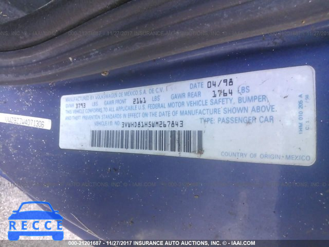 1998 Volkswagen GTI VR6 3VWHD81H5WM267843 image 8