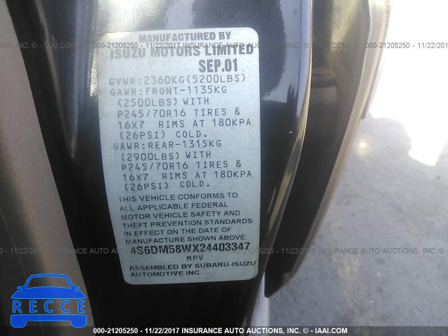 2002 Honda Passport EX/LX 4S6DM58WX24403347 image 8