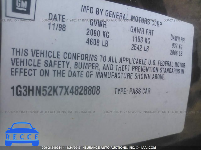 1999 Oldsmobile 88 LS 1G3HN52K7X4828808 image 8