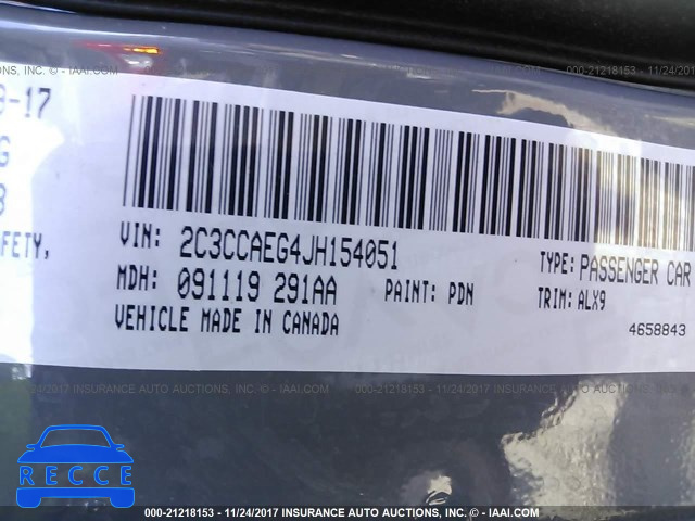 2018 CHRYSLER 300 LIMITED 2C3CCAEG4JH154051 image 8