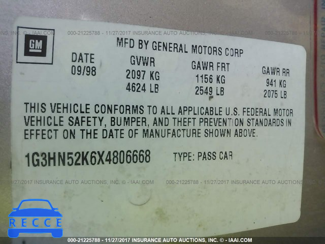 1999 Oldsmobile 88 LS 1G3HN52K6X4806668 image 8