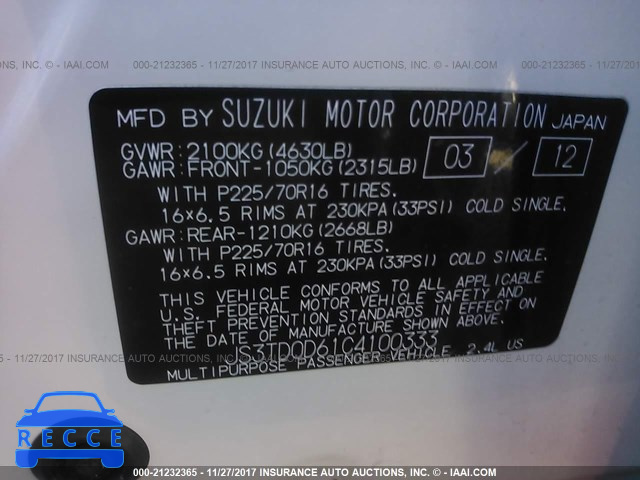 2012 SUZUKI GRAND VITARA PREMIUM JS3TD0D61C4100333 image 8