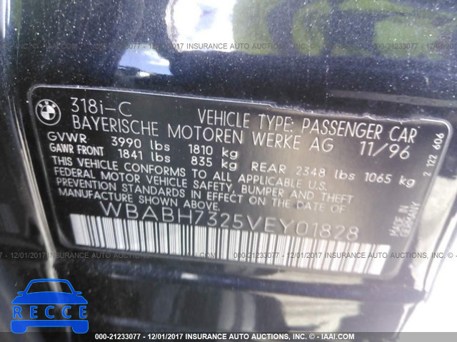 1997 BMW 318 IC WBABH7325VEY01828 image 8