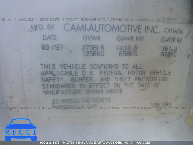 1998 Chevrolet Metro LSI 2C1MR5227W6703675 Bild 8