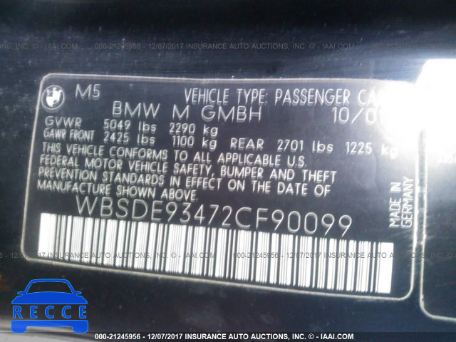 2002 BMW M5 WBSDE93472CF90099 image 8