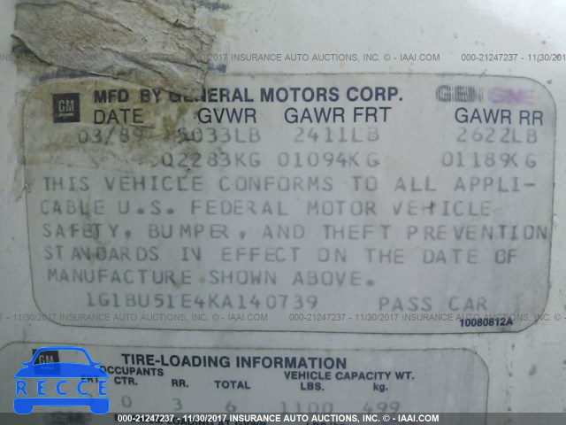1989 Chevrolet Caprice CLASSIC BROUGHAM 1G1BU51E4KA140739 image 8