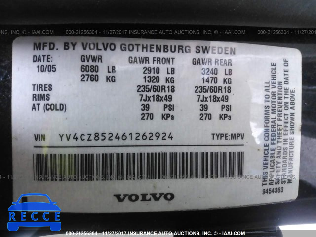 2006 Volvo XC90 V8 YV4CZ852461262924 Bild 8