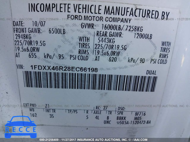 2008 Ford F450 SUPER DUTY 1FDXX46R28EC66198 image 8