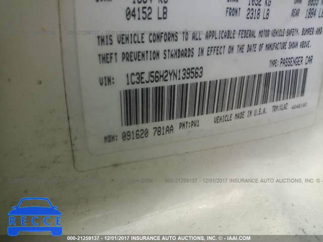 2000 Chrysler Cirrus LXI 1C3EJ56H2YN139563 Bild 8